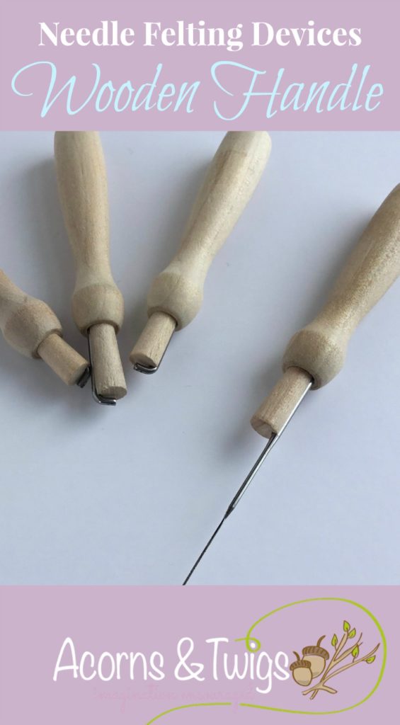 Wooden Handle - Needle Felting Devices - Acorns & Twigs